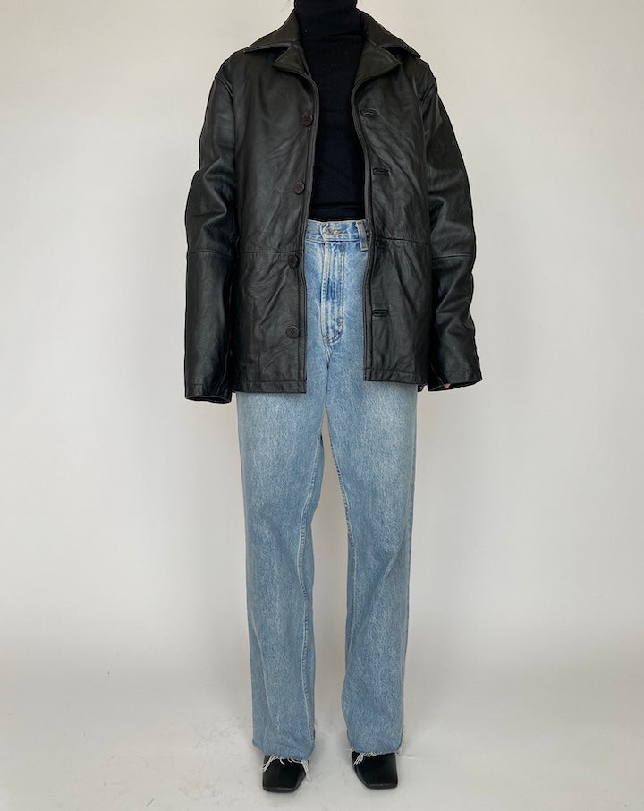 VINTAGE BLACK LEATHER JACKET 4169