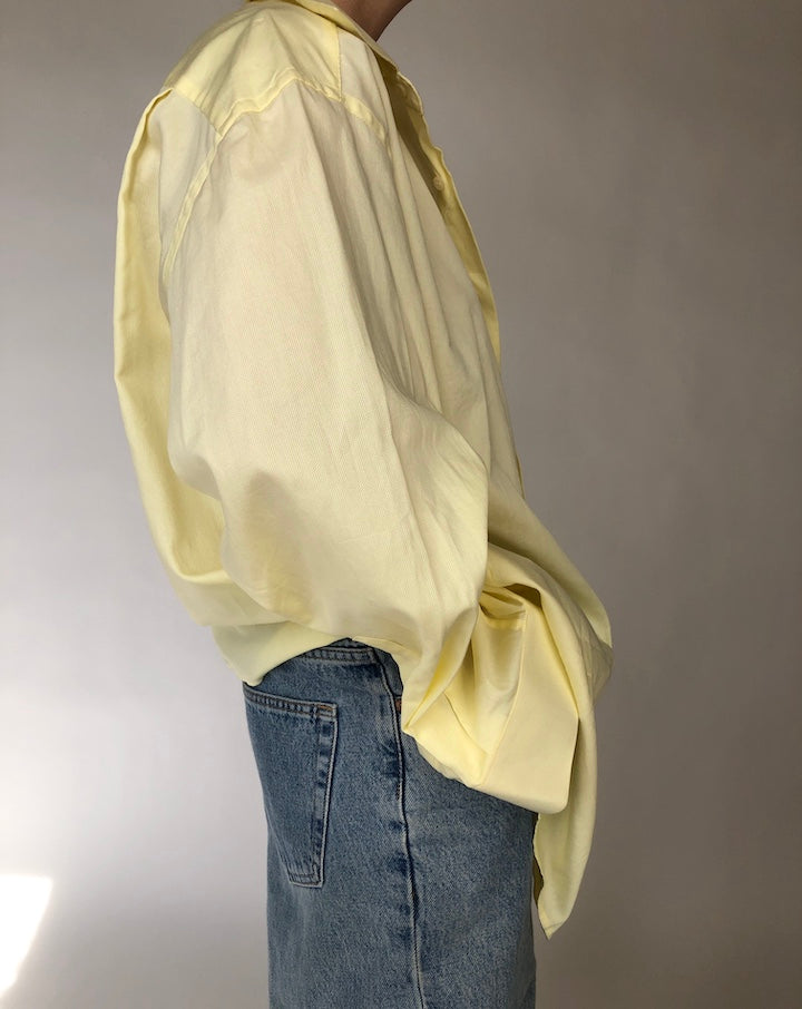 VINTAGE YELLOW OVERSIZED BUTTON DOWN SHIRT 248