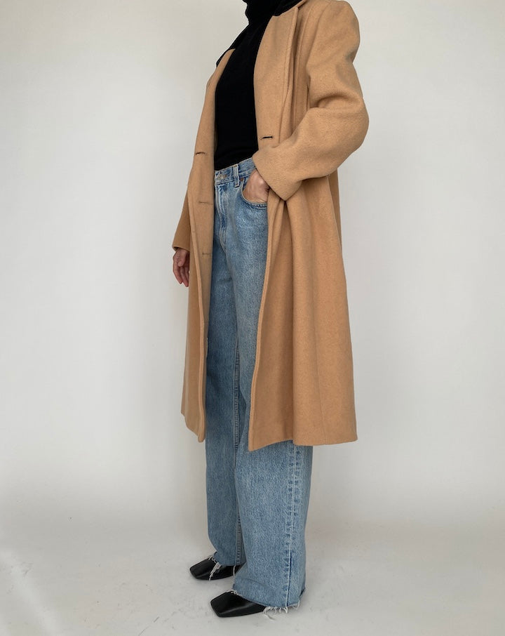 VINTAGE LONG BEIGE COAT 4171