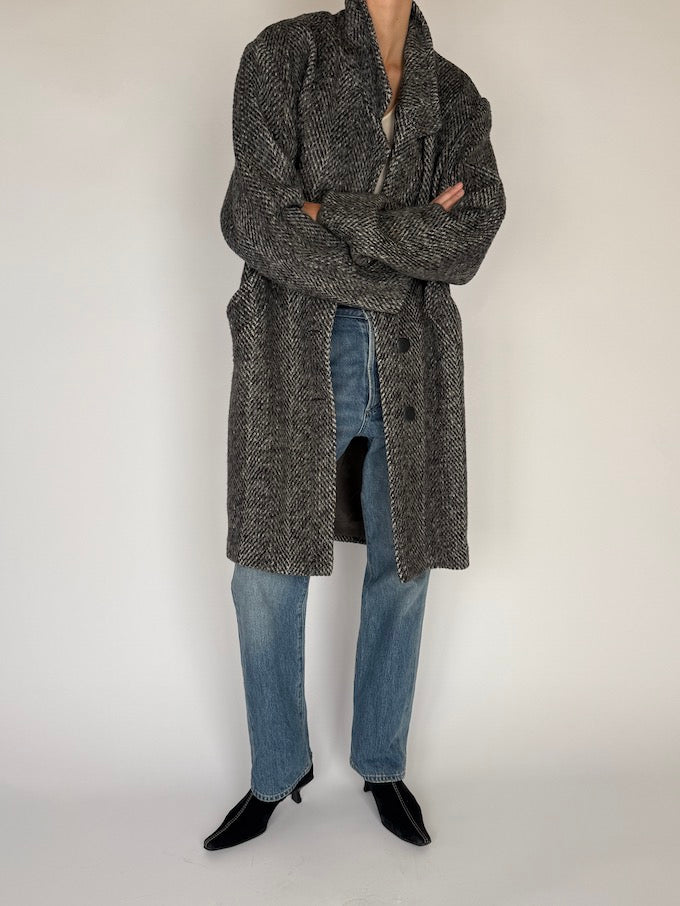 Vintage Herringbone Coat 6080