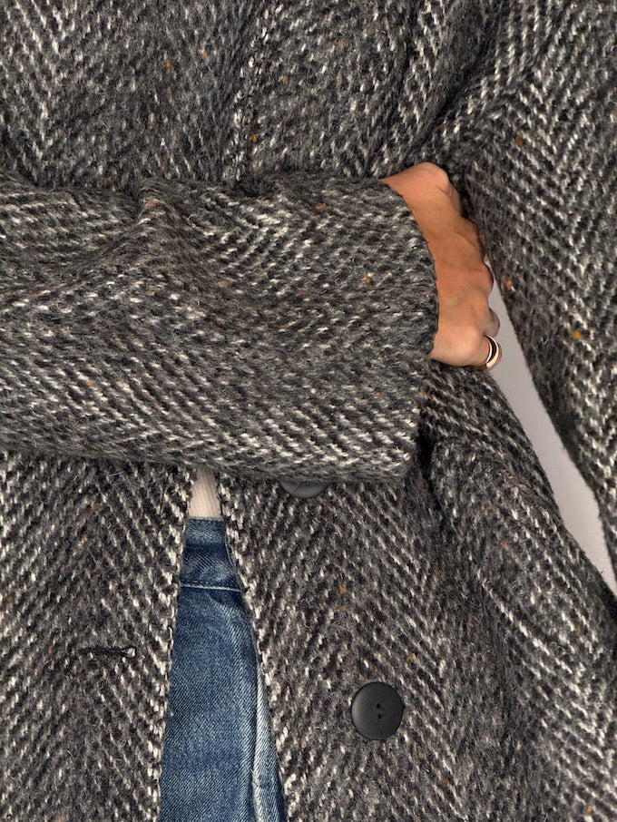 Vintage Herringbone Coat 6080