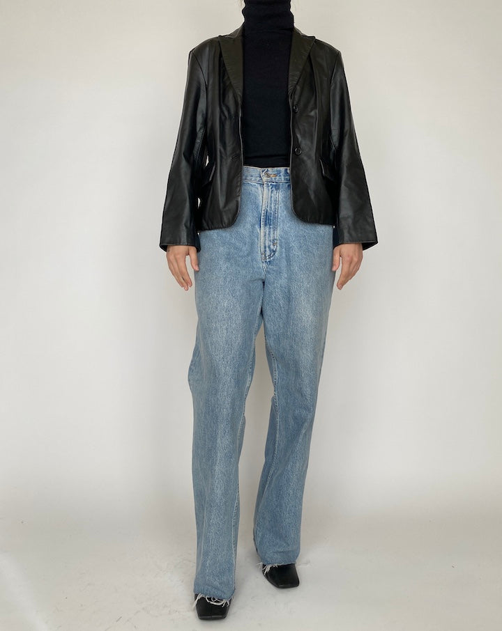 VINTAGE BLACK LEATHER JACKET 4173