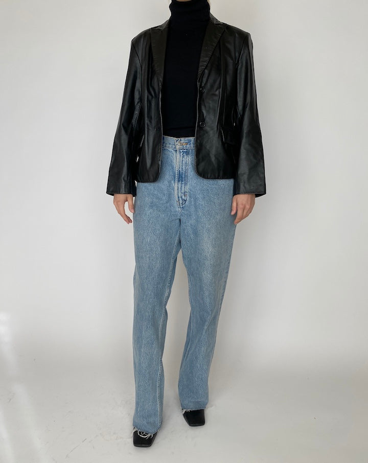 VINTAGE BLACK LEATHER JACKET 4173