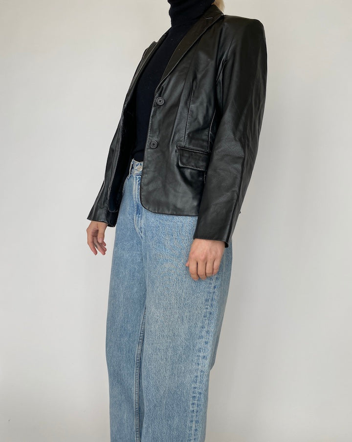 VINTAGE BLACK LEATHER JACKET 4173