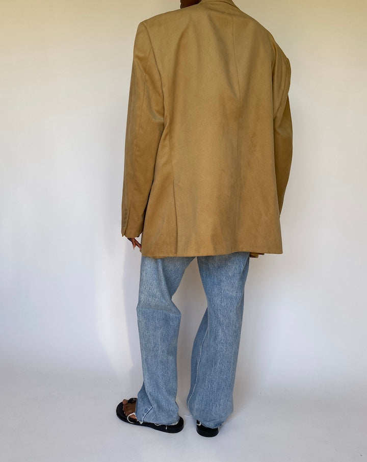 VINTAGE BEIGE SINGLE BREASTED BLAZER 3718