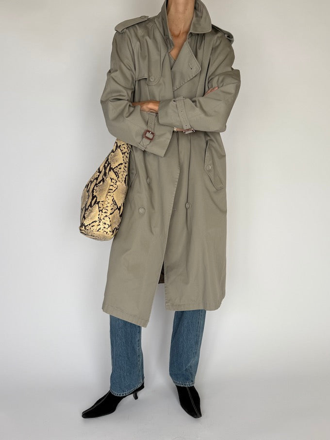 Vintage Trench Coat in Sage 6218