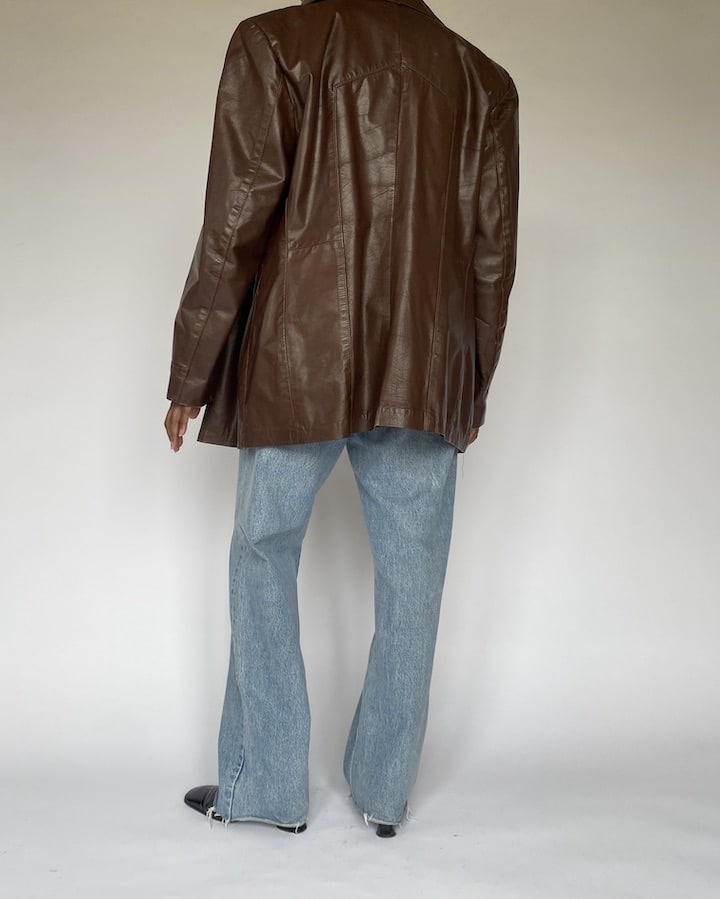 VINTAGE BROWN LEATHER JACKET 4907