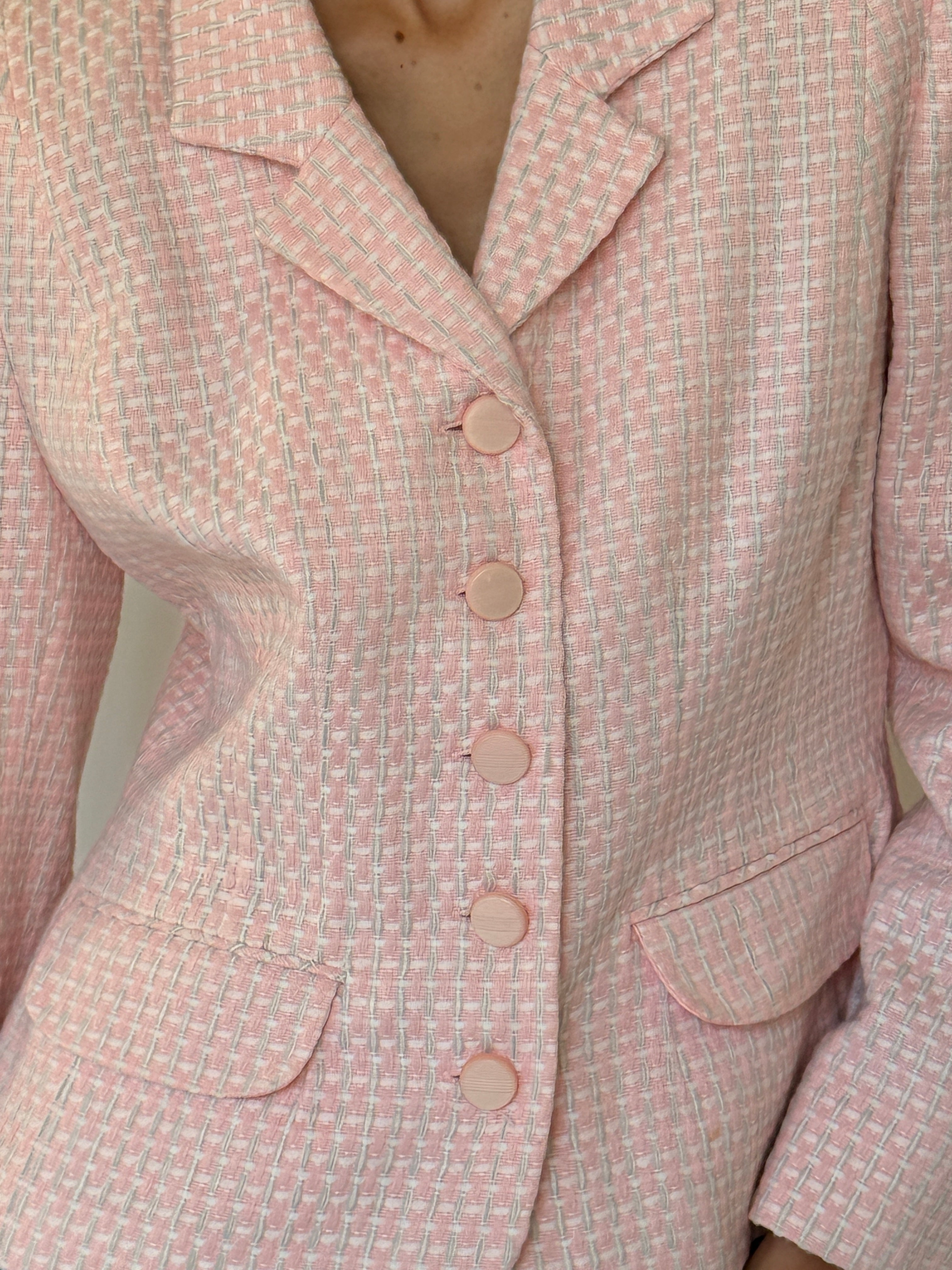 Vintage Pink Tweed Blazer 6574
