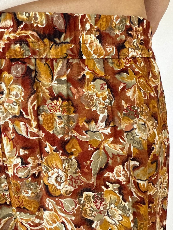 Vintage Flower Patterned Pants 3998