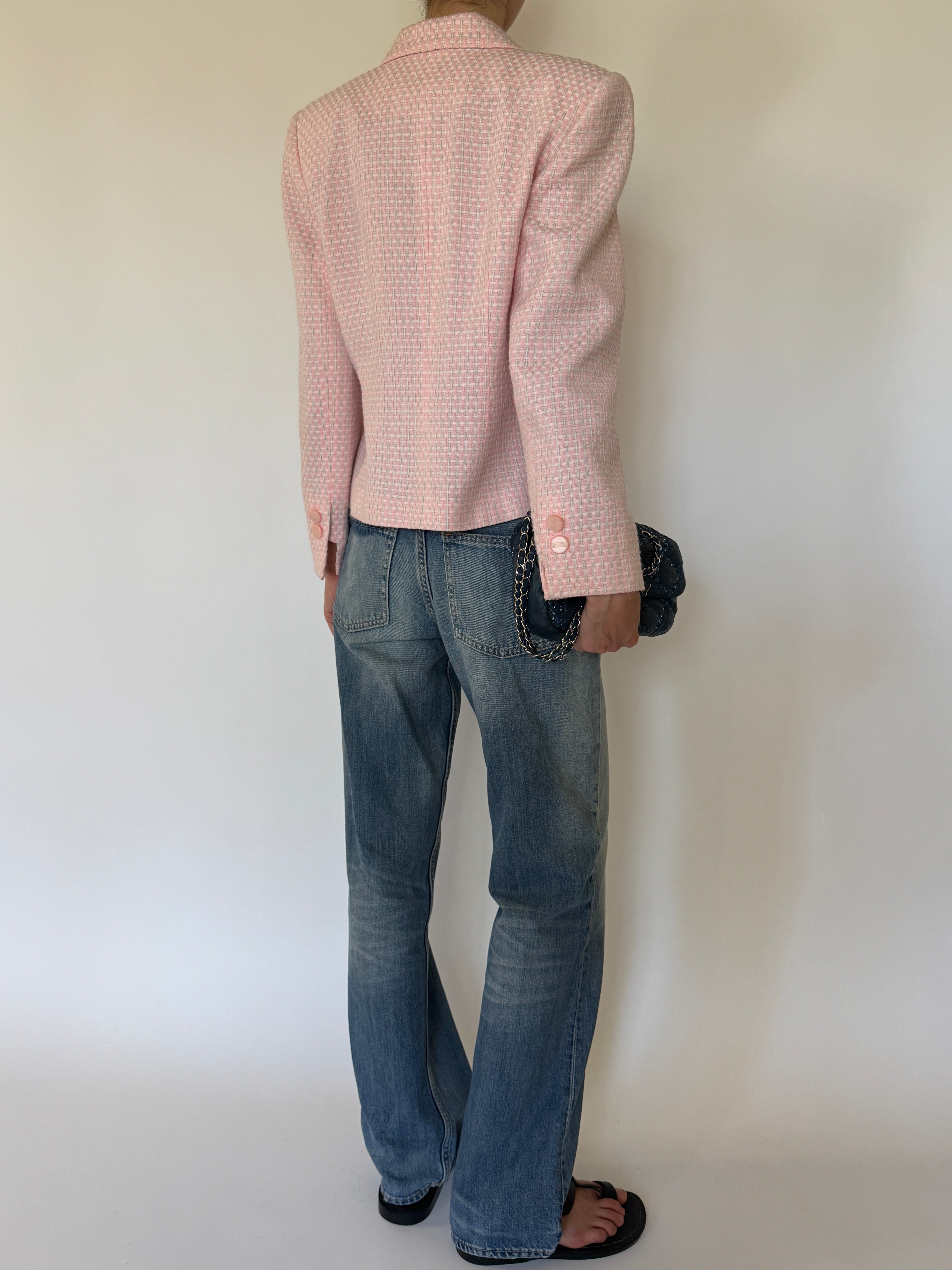 Vintage Pink Tweed Blazer 6574