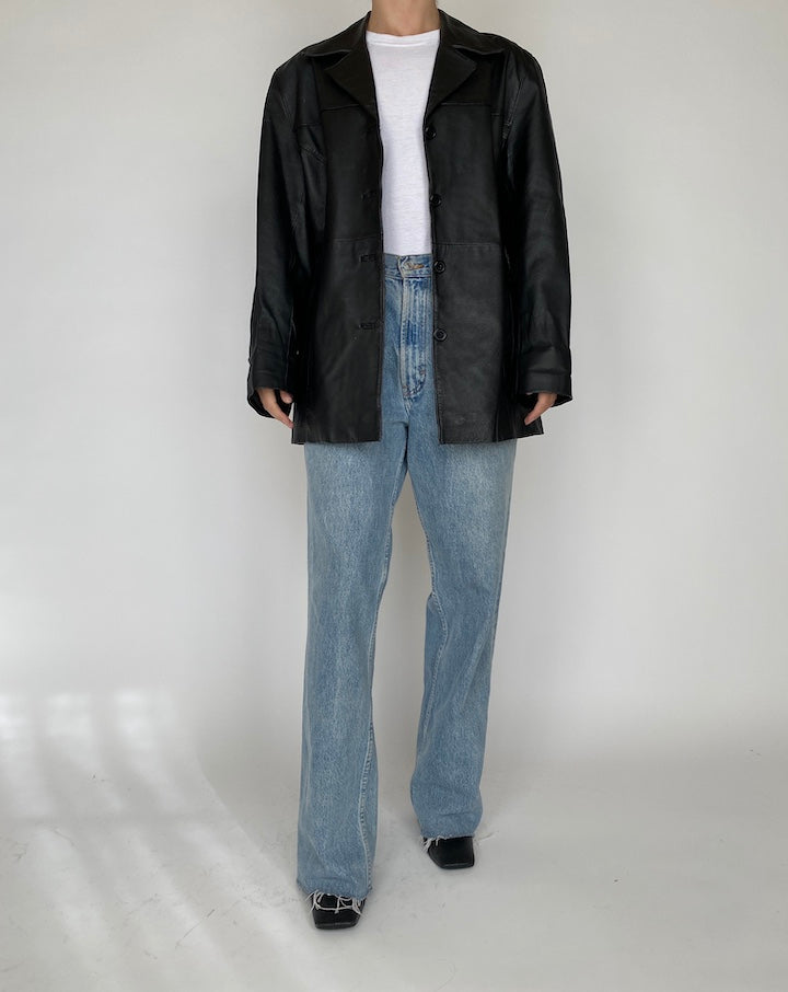 VINTAGE BLACK LEATHER JACKET 4177