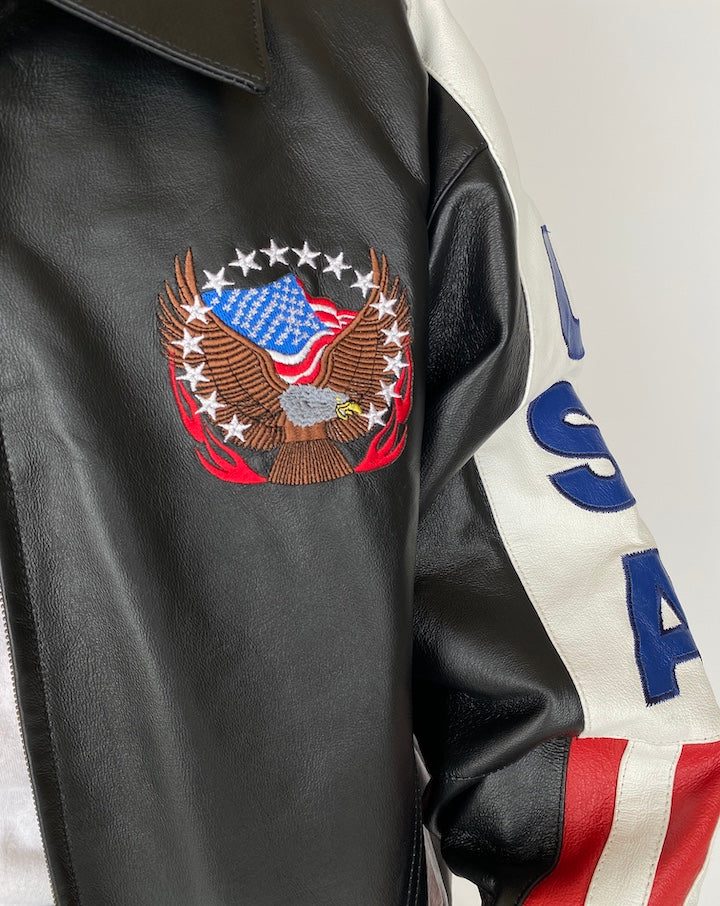 VINTAGE OVERSIZED USA LEATHER JACKET 4178