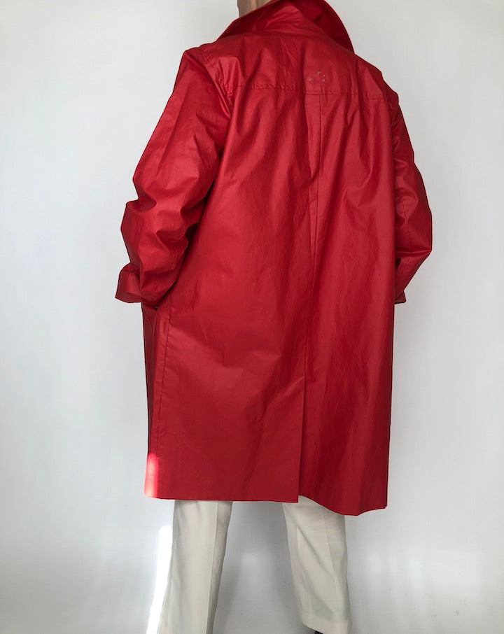 VINTAGE RED RAIN COAT 255