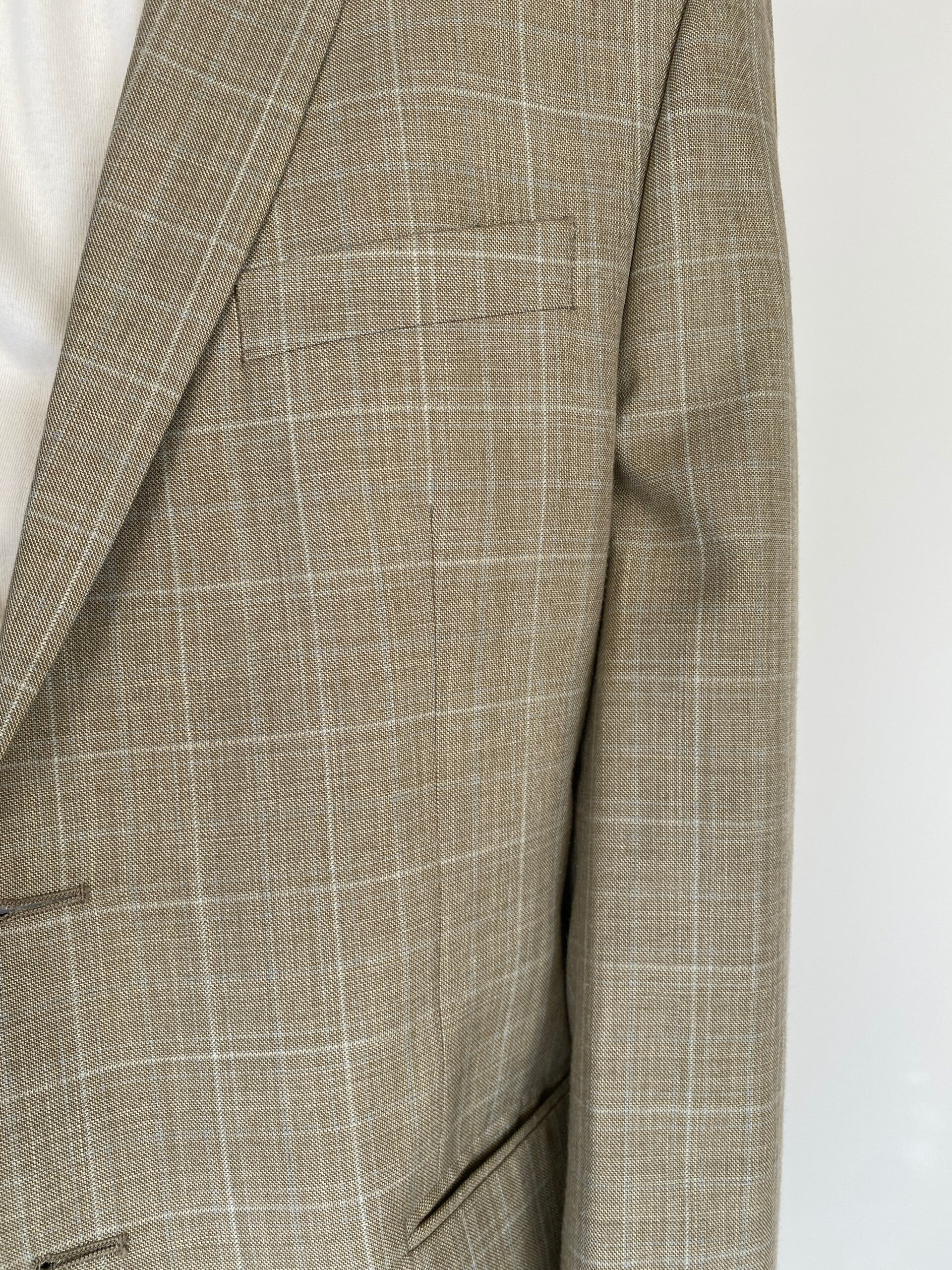 VINTAGE BEIGE CHECKED BLAZER 2133