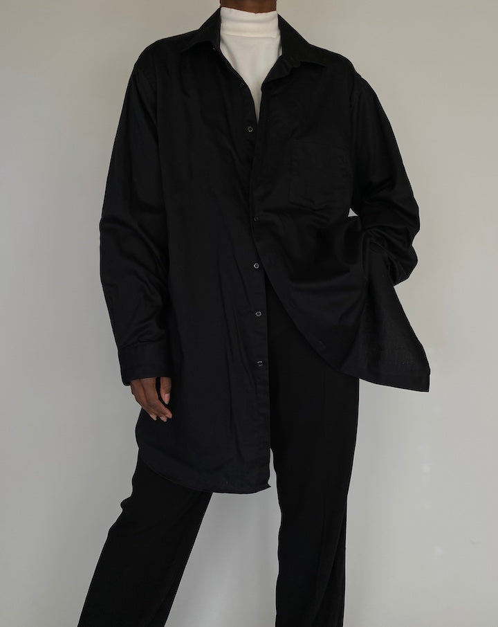 VINTAGE OVERSIZED BLACK SHIRT 2135