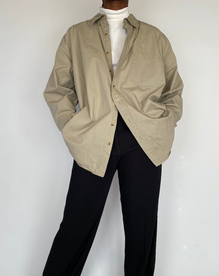 VINTAGE OVERSIZED BEIGE SHIRT 2136