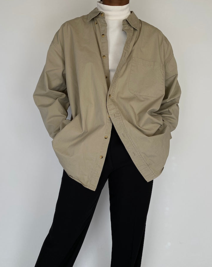VINTAGE OVERSIZED BEIGE SHIRT 2136