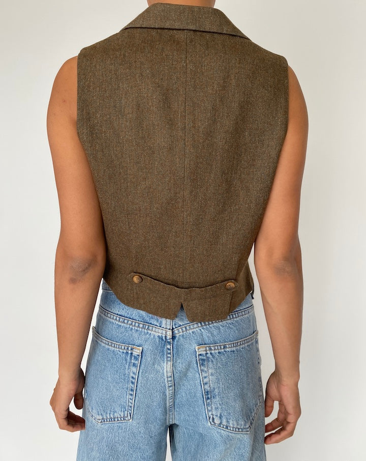 VINTAGE BROWN VEST 2707