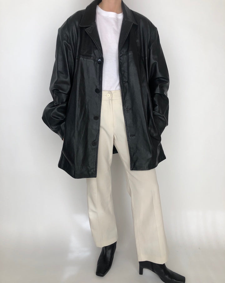 VINTAGE BLACK LEATHER JACKET 260