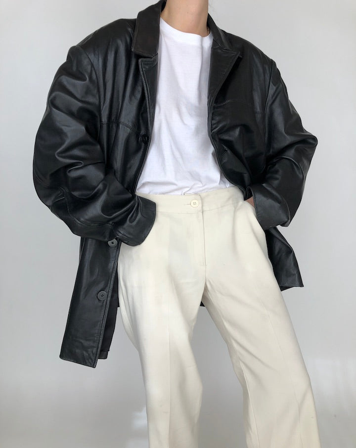 VINTAGE BLACK LEATHER JACKET 260