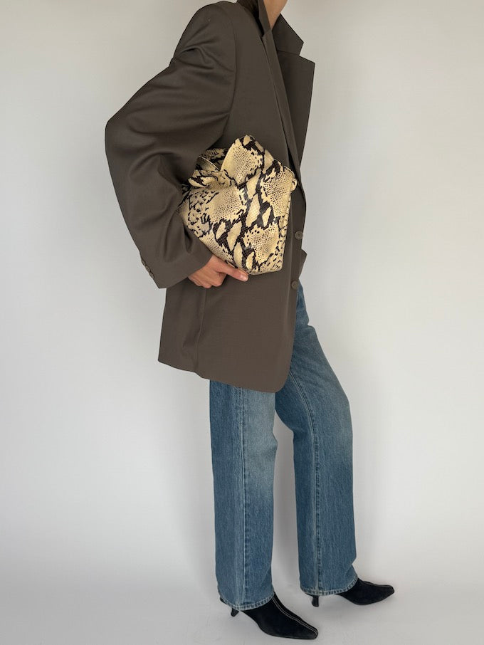 Vintage Oversized Blazer In Dark Sage 5784