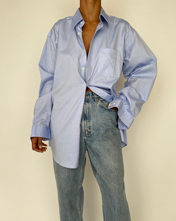 VINTAGE LIGHT BLUE OVERSIZED SHIRT 2712