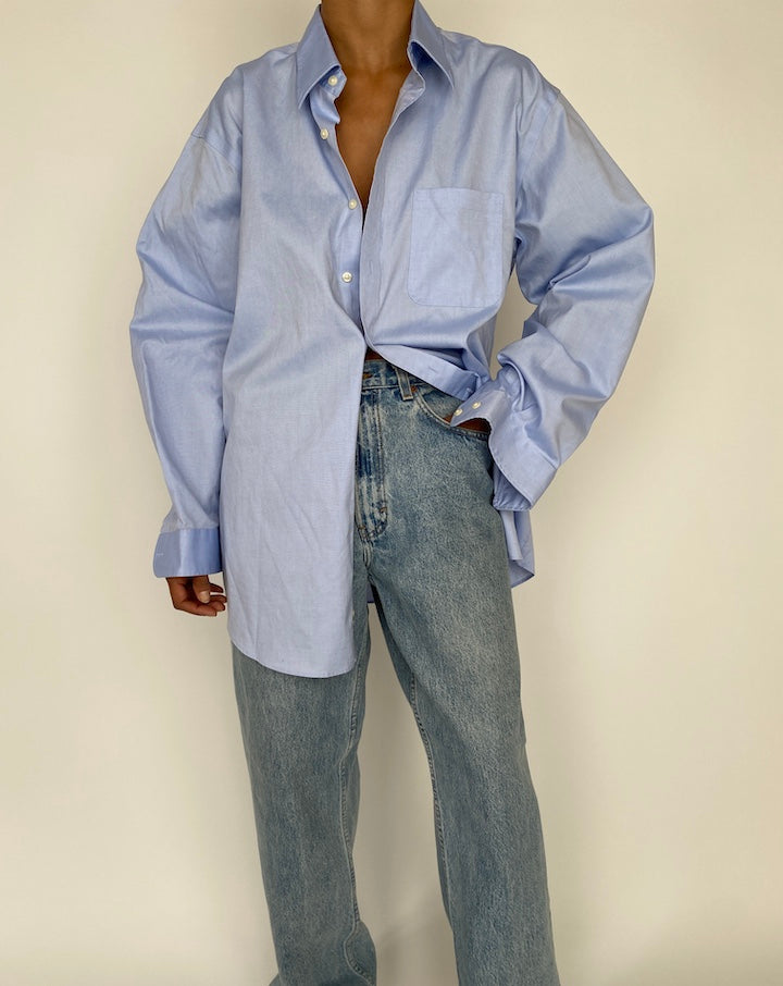 VINTAGE LIGHT BLUE OVERSIZED SHIRT 2712