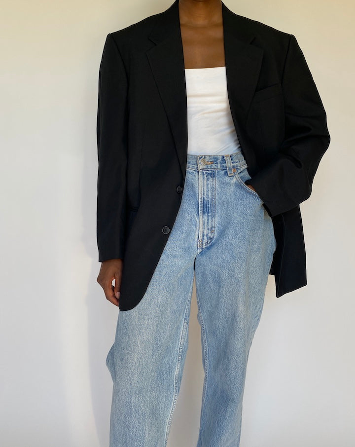 VINTAGE BLACK BLAZER 3731