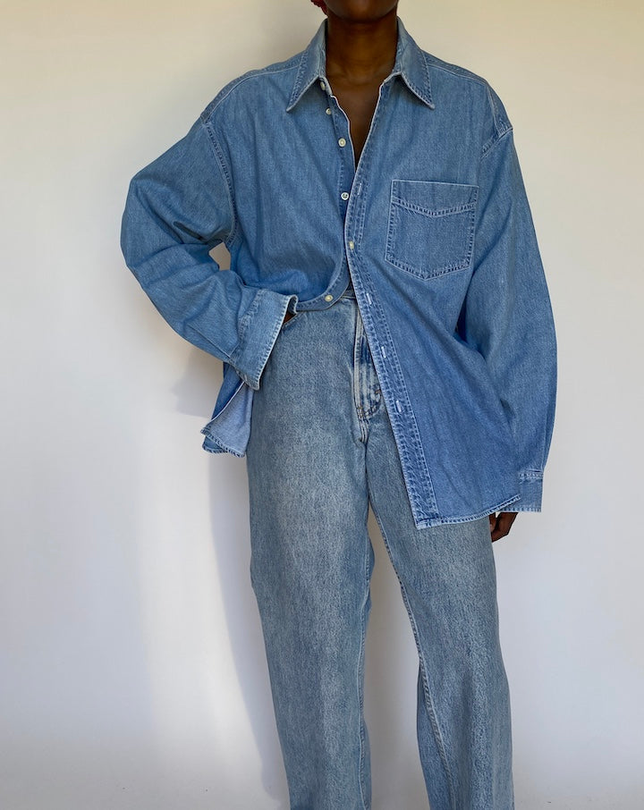 VINTAGE OVERSIZED DENIM SHIRT 3734