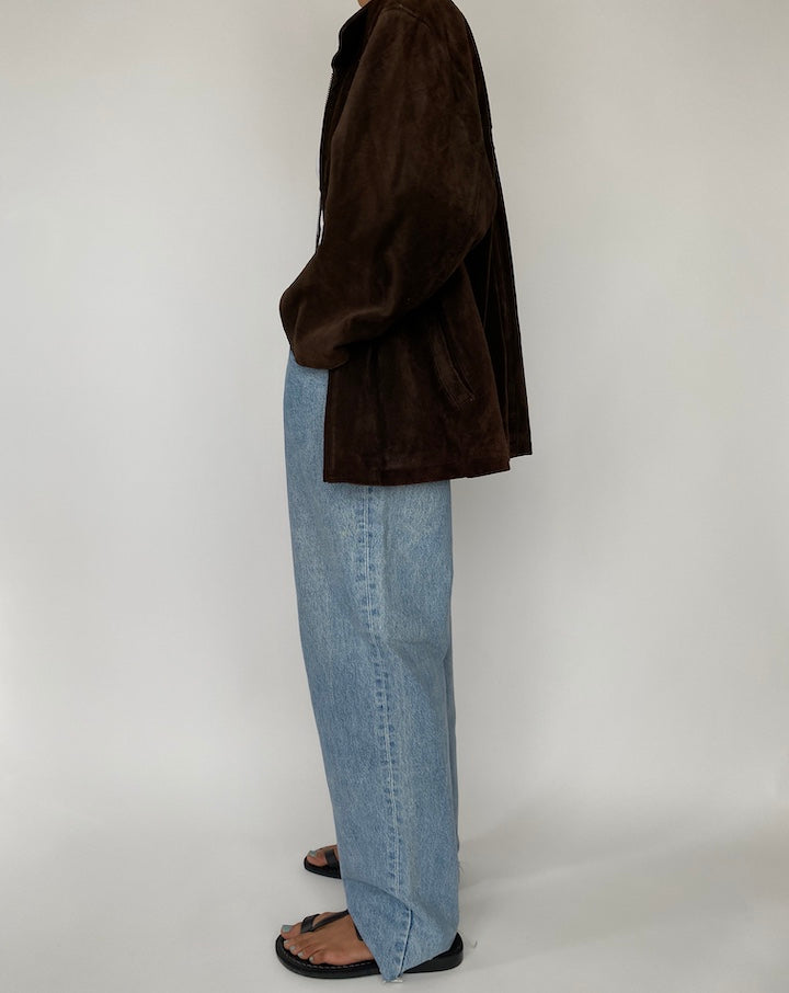 VINTAGE BROWN SUEDE LEATHER JACKET 2721