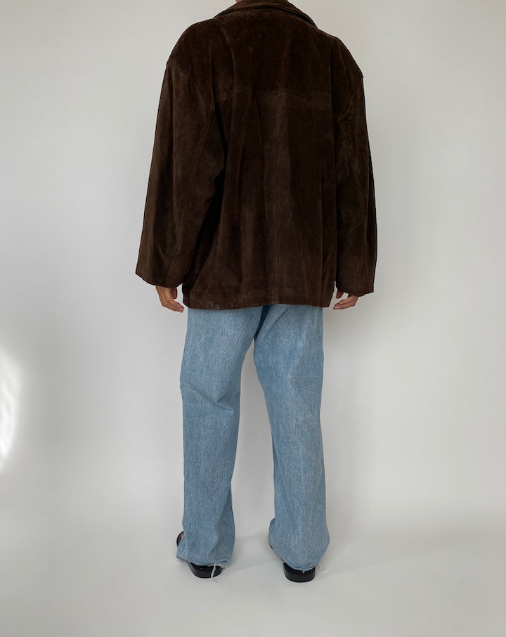 VINTAGE BROWN SUEDE LEATHER JACKET 2721