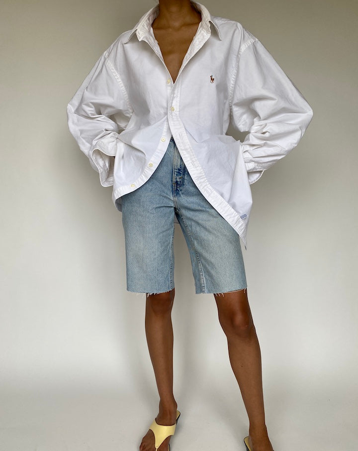 VINTAGE OVERSIZED WHITE RALPH LAUREN SHIRT 848