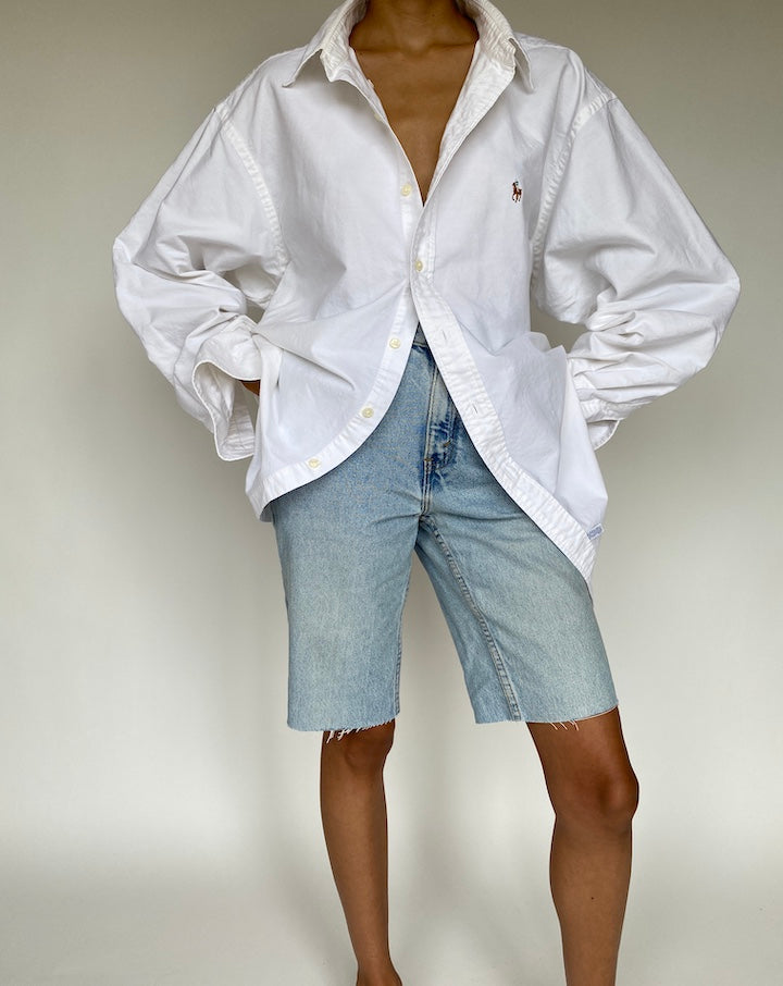 VINTAGE OVERSIZED WHITE RALPH LAUREN SHIRT 848