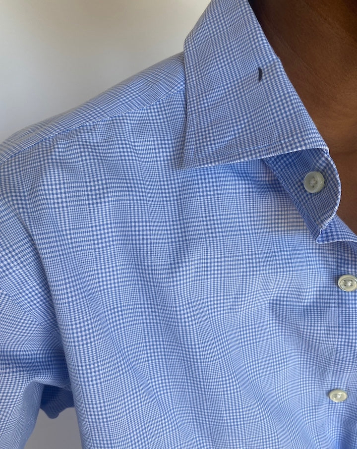 VINTAGE BLUE CHECKED RALPH LAUREN SHIRT 3741