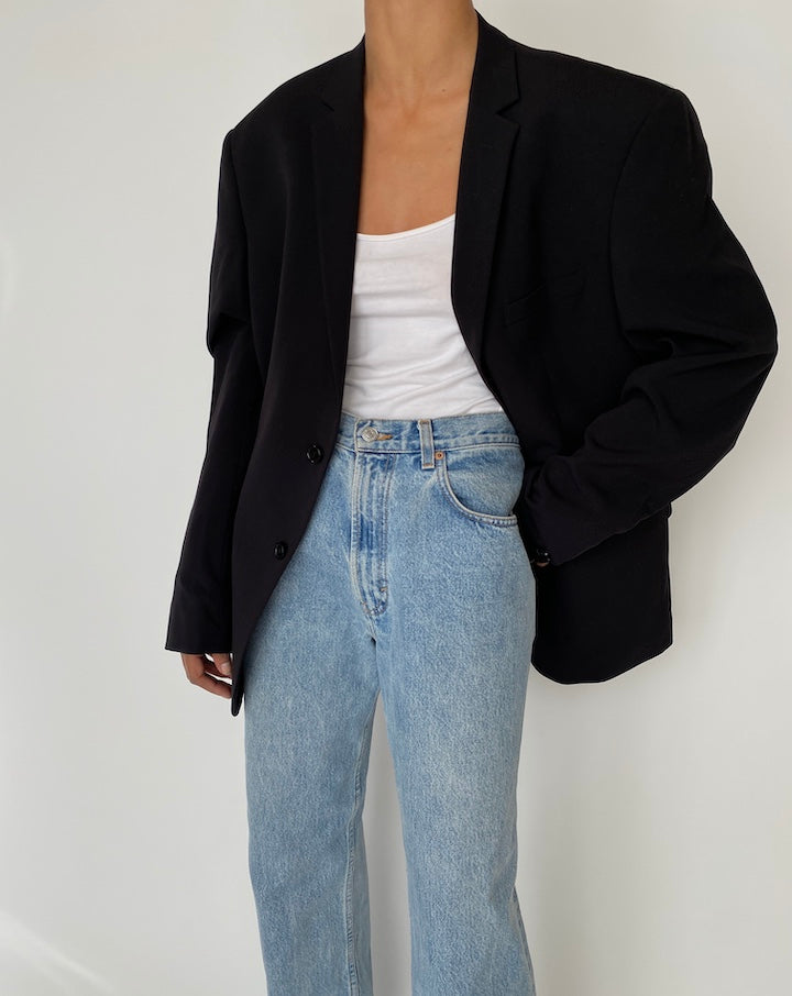 VINTAGE BLACK OVERSIZED BLAZER 2725