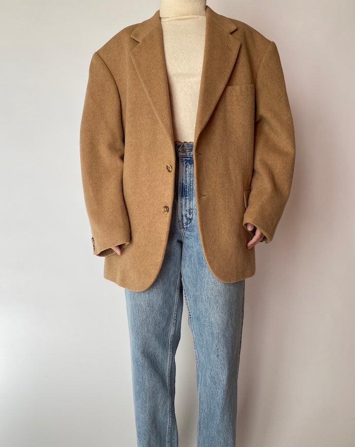 VINTAGE OVERSIZED BEIGE BLAZER 4197
