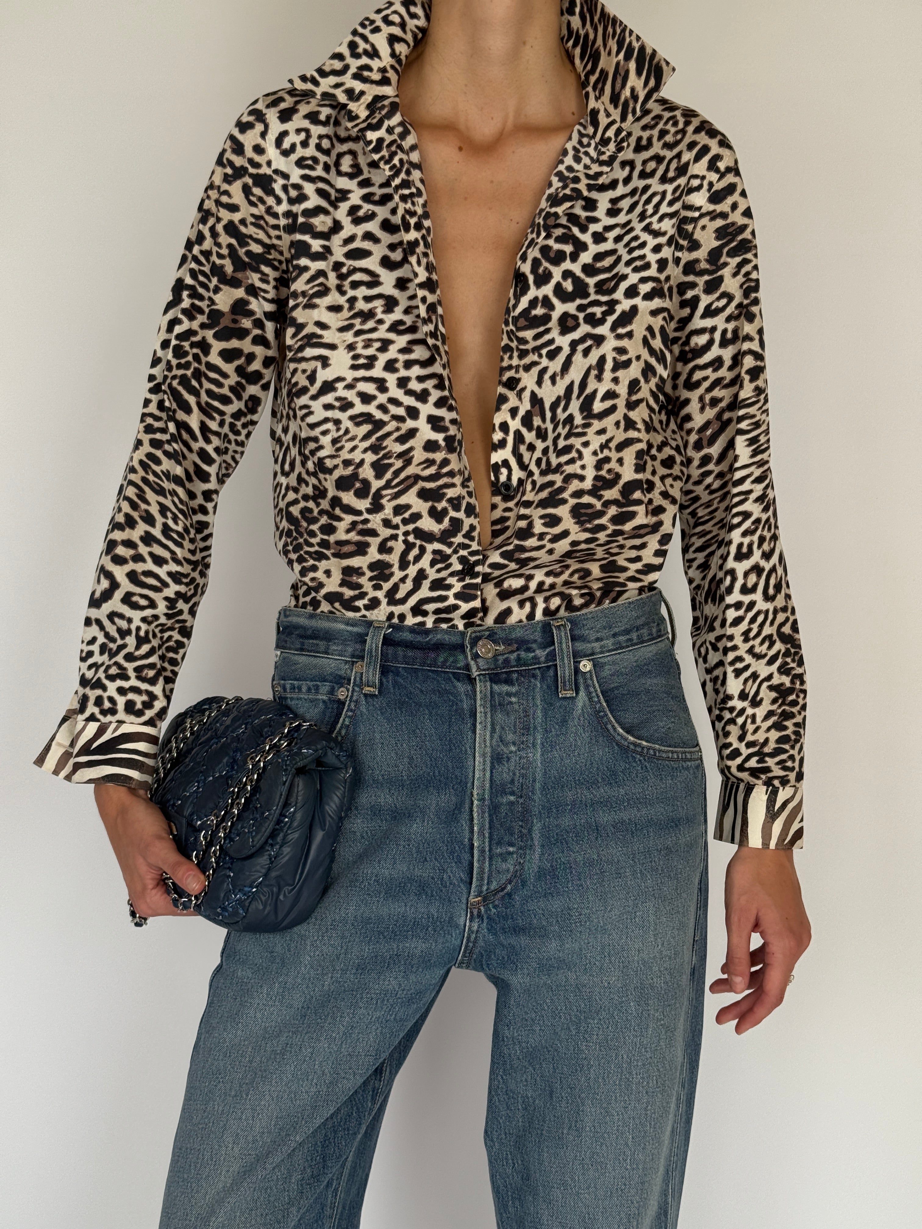 Vintage Animal Print Blouse 6560
