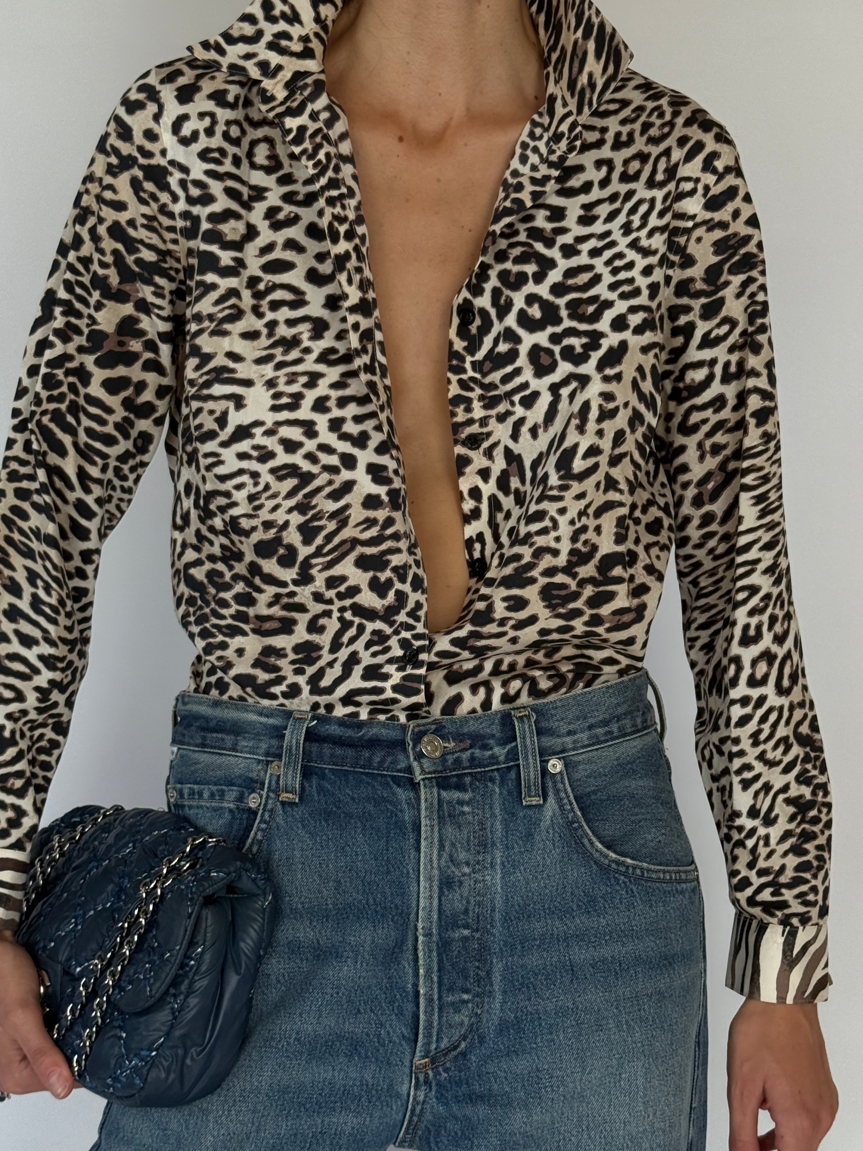 Vintage Animal Print Blouse 6560