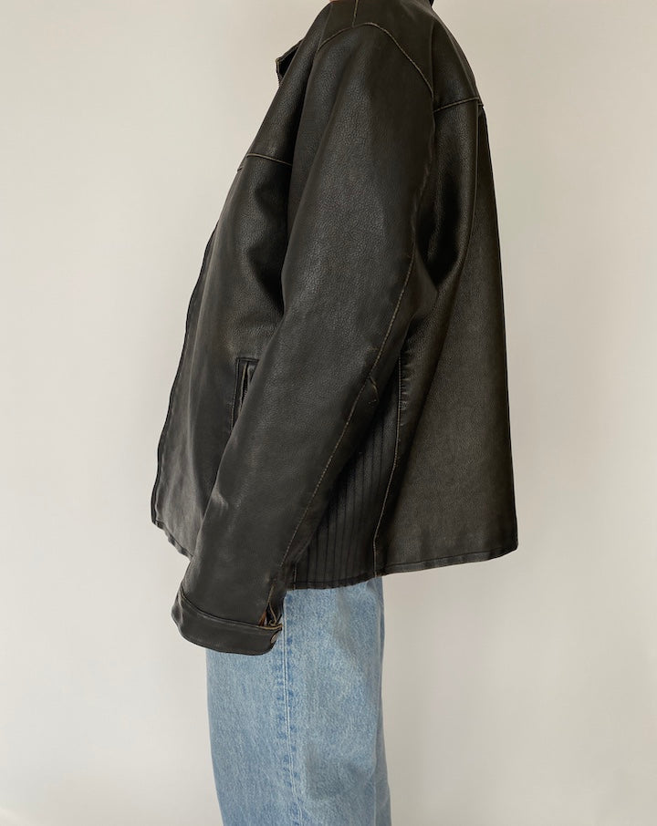 VINTAGE FAUX LEATHER JACKET 2729