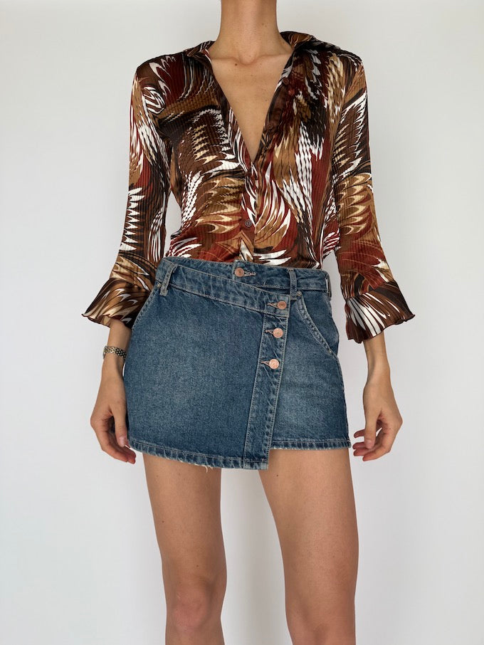 Vintage Blouse Brown 6014