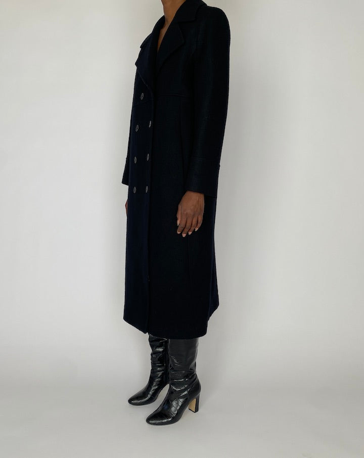 VINTAGE BLACK LONG COAT 5113