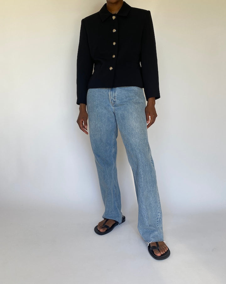 VINTAGE BLACK BLAZER 3756