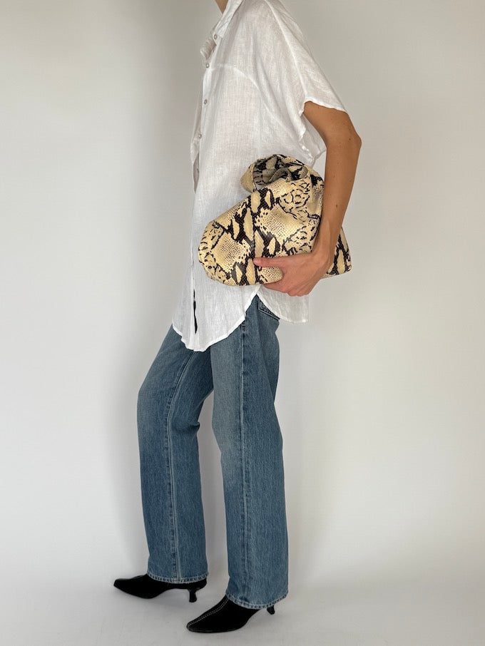 Vintage Short Sleeve Top In Linen 5790