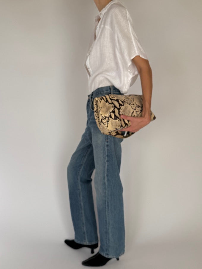 Vintage Short Sleeve Top In Linen 5790