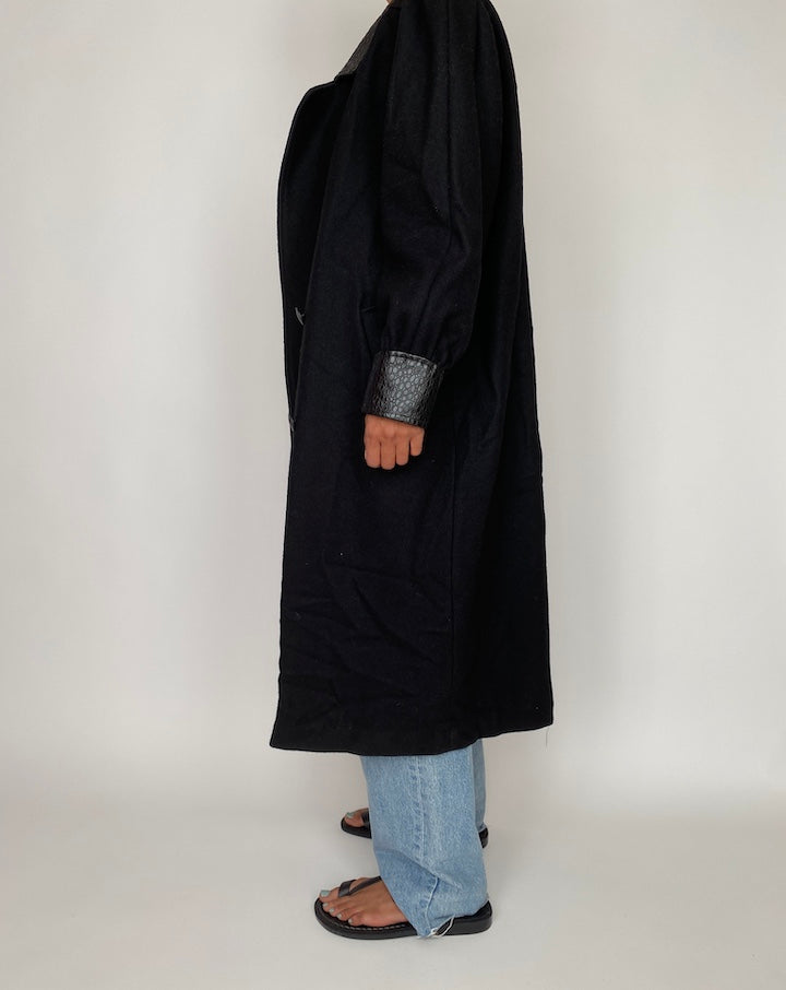 VINTAGE OVERSIZED WOOL BLENDED COAT 2736
