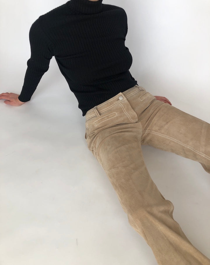 VINTAGE BLACK KNITTED TURTLENECK 266