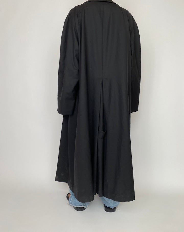 VINTAGE BLACK LONG OVERSIZED COAT 2737
