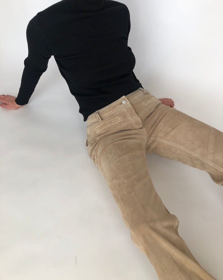 VINTAGE BLACK KNITTED TURTLENECK 266