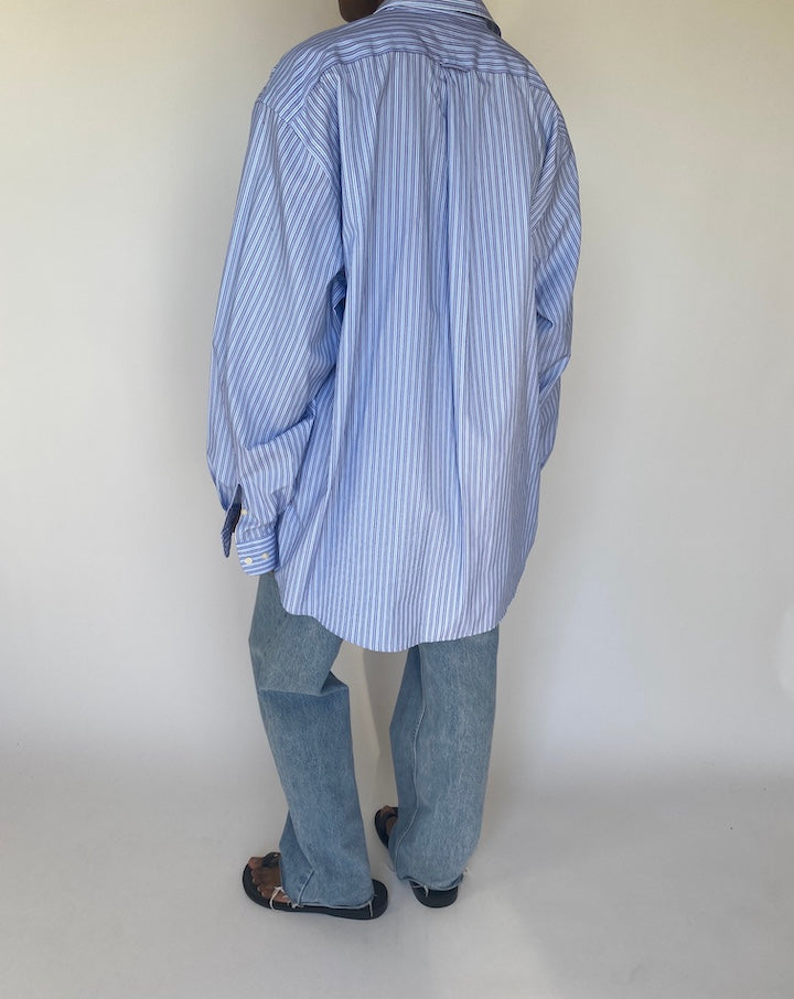 VINTAGE OVERSIZED STRIPED LONG SLEEVE SHIRT 3762