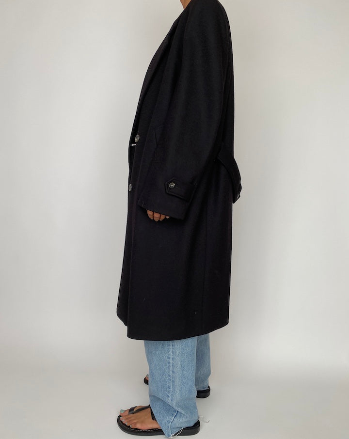 VINTAGE BLACK LONG COAT 2738